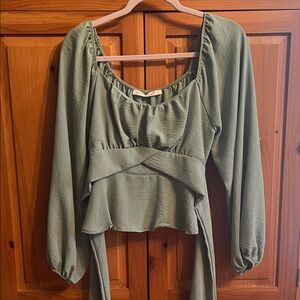 Altar'd State Sage Green Blouse